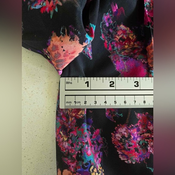 IRO Women's Pink and Black Long Sleeve V Neck Silk Blouse New Size XS - Picture 10 of 14